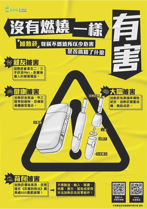 加熱菸危害海報危害防制圖片