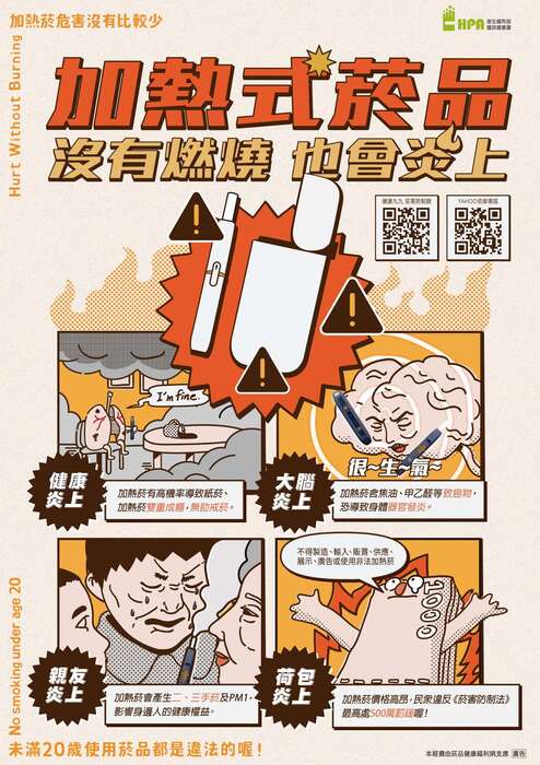 加熱菸危害海報危害防制圖片